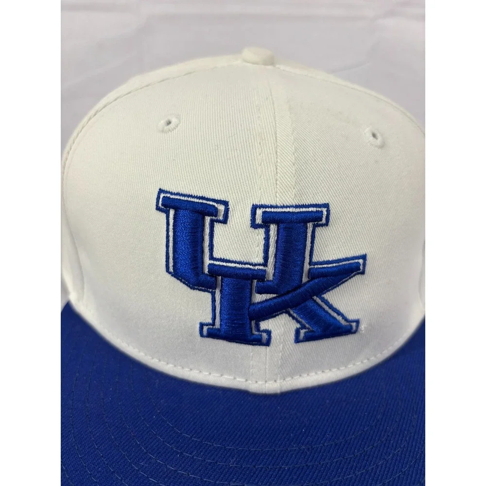 New Era Kentucky Wildcats 59Fifty Fitted Baseball Hat Cap Mens White Blue 7 1/4